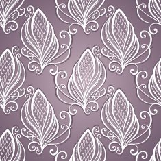 Seamless Floral Pattern (Vector) Hand Drawn Texture N85