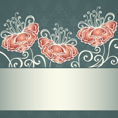 Vector Colored Floral Background Hand Drawn Texture N34