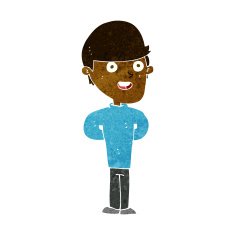 cartoon happy man N253