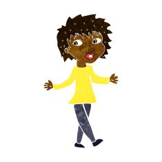 cartoon woman with no worries N18
