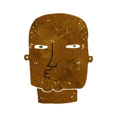 cartoon bald tough guy N12