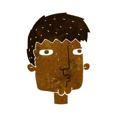 cartoon curious man N38