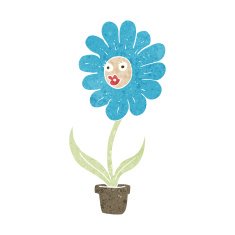 cartoon flower N264