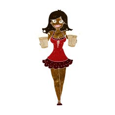 cartoon beer festival girl N4