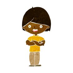 cartoon man with crossed arms N15