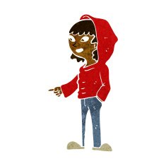 cartoon pointing teenager N6