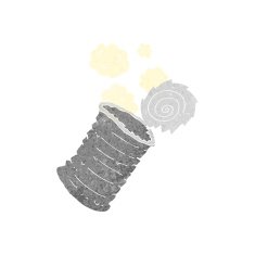 cartoon old tin can N6