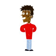 cartoon happy man N254
