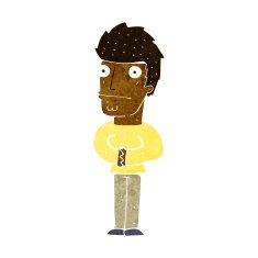 cartoon worried man N55
