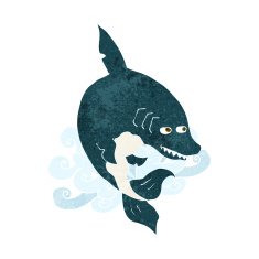 Funny Cartoon Shark N22