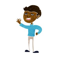 cartoon man making excellent gesture N6