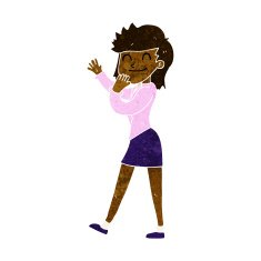 cartoon happy businesswoman N5