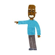 cartoon old man gesturing Get Out! N6