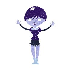Cartoon Vampire Girl N128