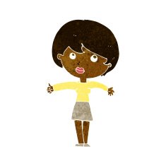 cartoon woman giving thumbs up N6