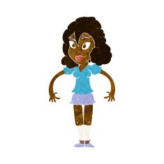 cartoon pretty woman N147