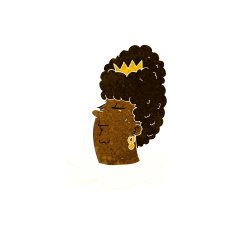 cartoon queen's head N5