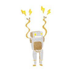 cartoon funny robot N50