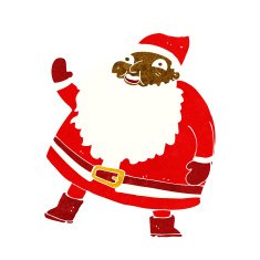 funny waving santa claus cartoon N11
