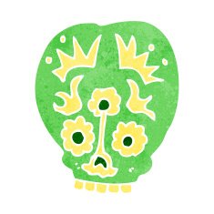 cartoon sugar skull N6
