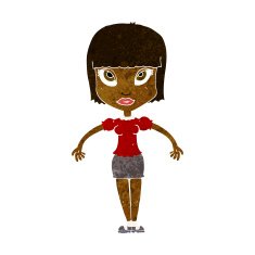 cartoon pretty woman N148