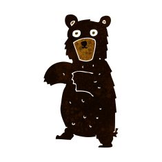 cartoon black bear N16