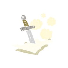 cartoon dagger in papers N2