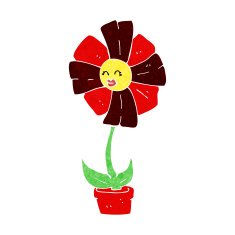 cartoon flower N265