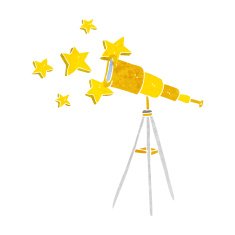 cartoon telescope N10