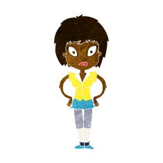 cartoon pretty girl N59