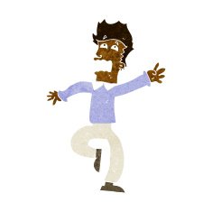 Cartoon Man Panicking N37