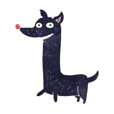 funny cartoon dog N17