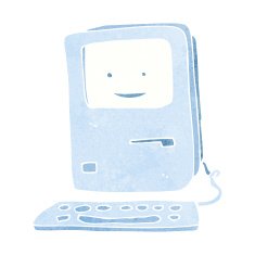 cartoon old computer N24