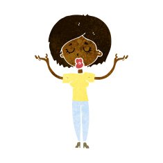 cartoon peaceful woman N6
