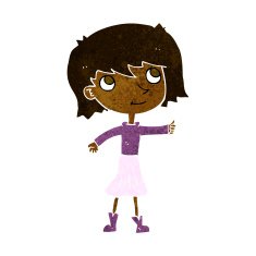 cartoon happy girl N54