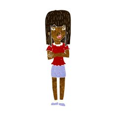 Cartoon Woman Standing N17