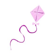 cartoon flying kite N6