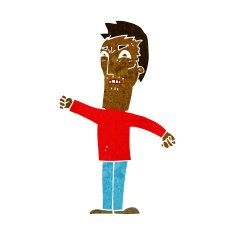 cartoon annoyed man N42