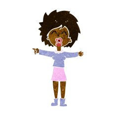 cartoon stressed out woman talking N6