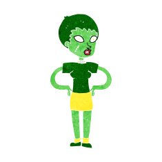 cartoon halloween girl N11