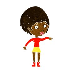 cartoon concerned woman reaching out N6