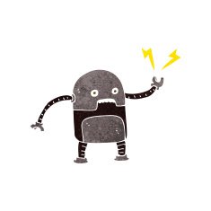 Funny Cartoon Robot N28