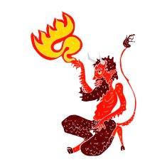 cartoon traditional devil N5