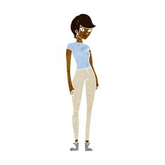 cartoon modern attractive woman N5