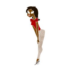 cartoon attractive girl N11