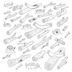 Logs Wood Isolated Vector