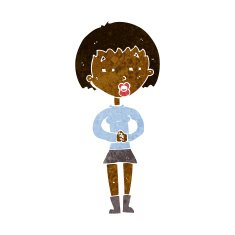 cartoon suspicious girl N7