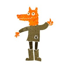 cartoon fox man N12