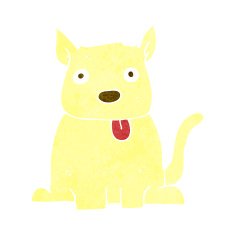 cartoon dog sticking out tongue N9