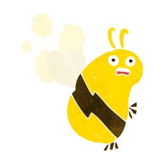 funny cartoon bee N12